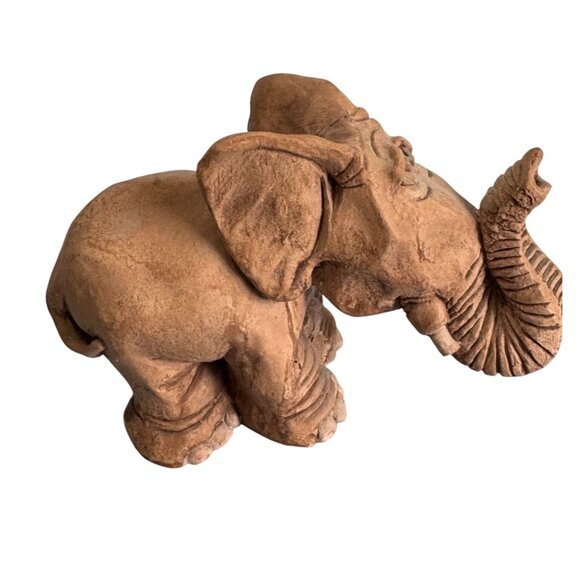 Handcrafted Terracotta Elephant Figurine 5"x3" - Picture 2 of 7